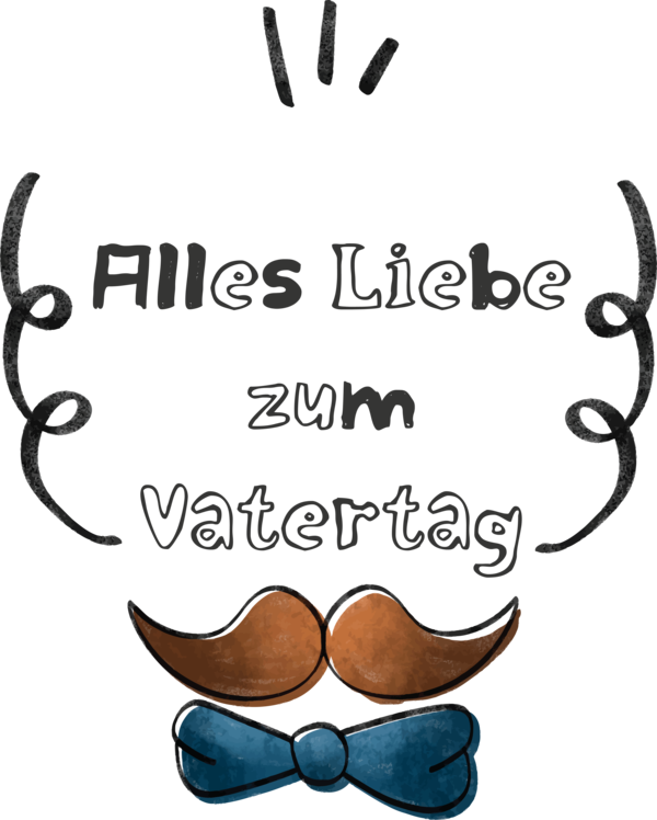 Transparent Father's Day Logo Calligraphy Eyewear for Alles Liebe zum Vatertag for Fathers Day