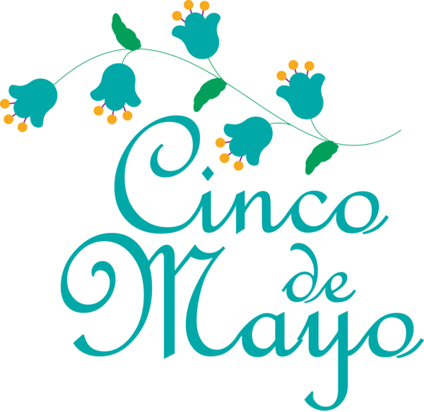 Transparent Cinco de mayo Logo Text Design for Fifth of May for Cinco De Mayo