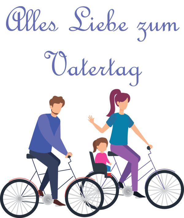 Transparent Father's Day Bicycle Bicycle wheel Hybrid Bike for Alles Liebe zum Vatertag for Fathers Day