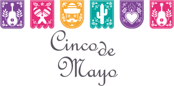 Transparent Cinco de mayo Logo Design Font for Fifth of May for Cinco De Mayo