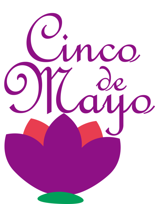 Transparent Cinco de mayo Logo Flower Petal for Fifth of May for Cinco De Mayo