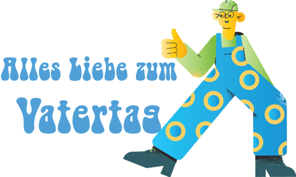 Transparent Father's Day Logo Cartoon Meter for Alles Liebe zum Vatertag for Fathers Day
