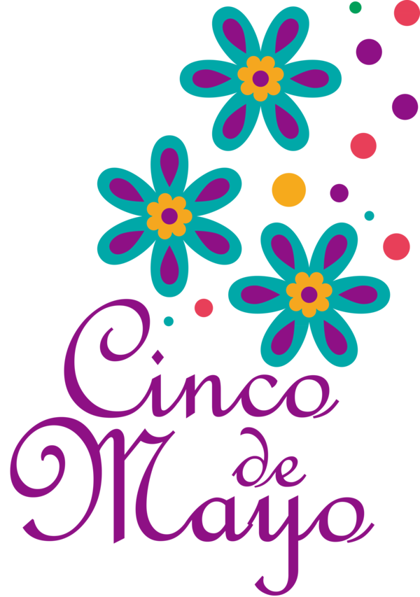 Transparent Cinco de mayo Floral design Cut flowers Design for Fifth of May for Cinco De Mayo