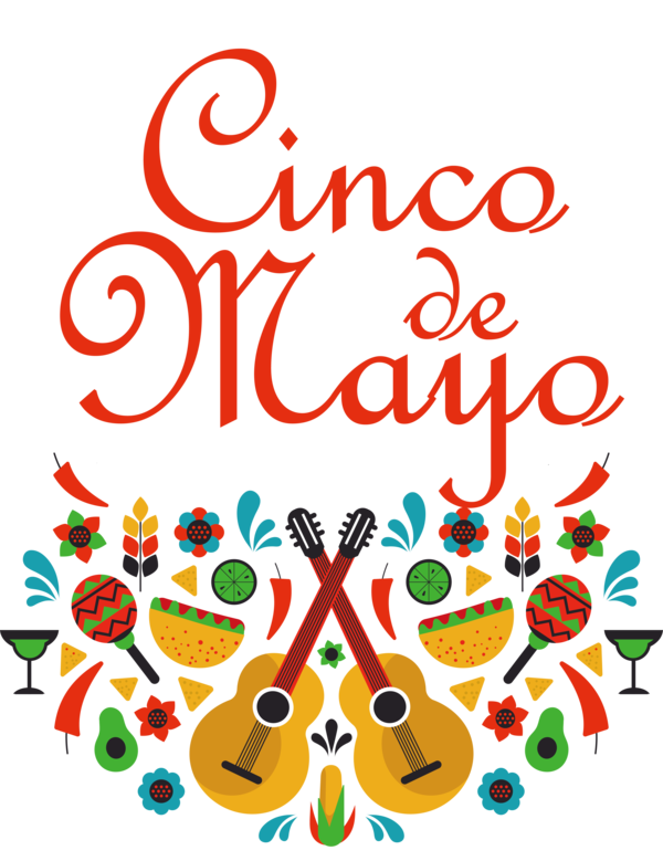 Transparent Cinco de mayo Floral design Flower Stencil for Fifth of May for Cinco De Mayo