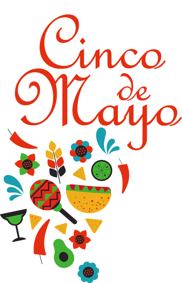 Transparent Cinco de mayo Design Flower Meter for Fifth of May for Cinco De Mayo