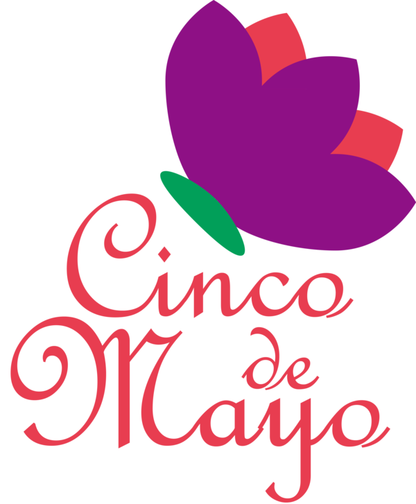 Transparent Cinco de mayo Logo Petal Flower for Fifth of May for Cinco De Mayo
