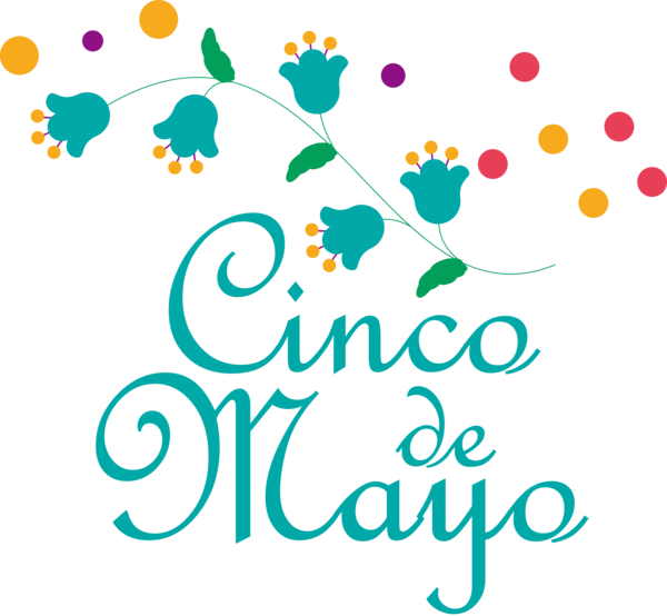 Transparent Cinco de mayo Logo Floral design Stencil for Fifth of May for Cinco De Mayo