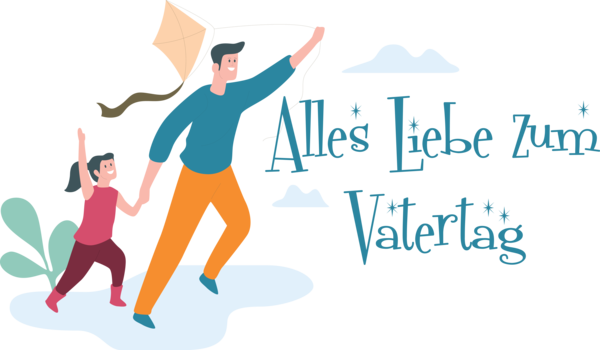 Transparent Father's Day Design Drawing Logo for Alles Liebe zum Vatertag for Fathers Day