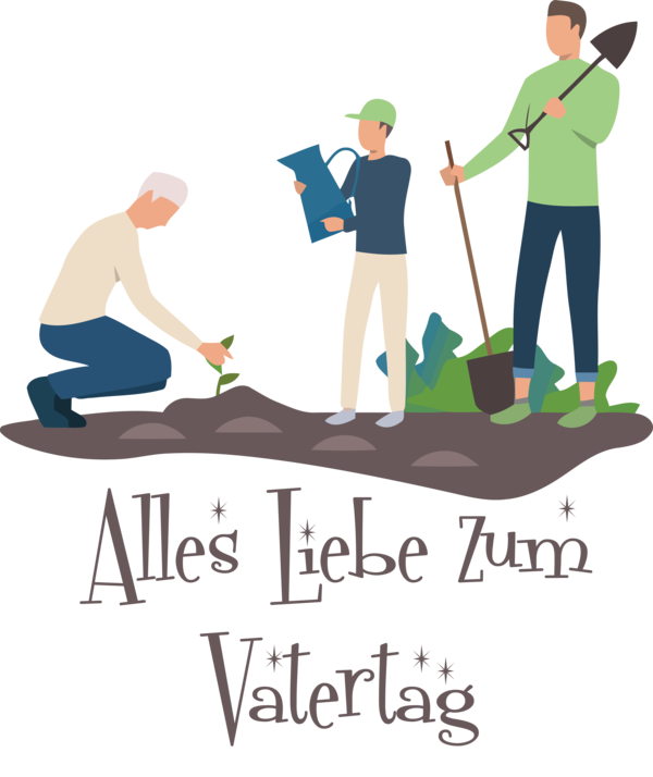 Transparent Father's Day Logo Cartoon for Alles Liebe zum Vatertag for Fathers Day