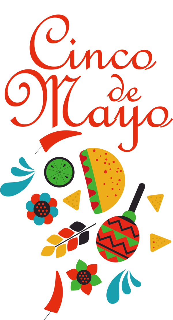 Transparent Cinco de mayo Leaf Line Meter for Fifth of May for Cinco De Mayo