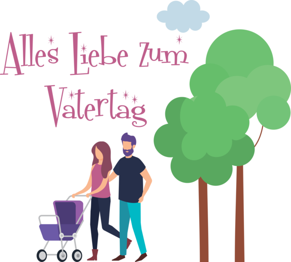 Transparent Father's Day Public Relations Logo Cartoon for Alles Liebe zum Vatertag for Fathers Day