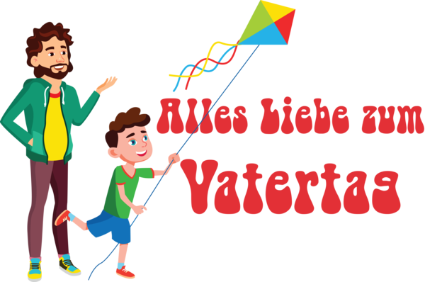 Transparent Father's Day Cartoon Logo Public Relations for Alles Liebe zum Vatertag for Fathers Day