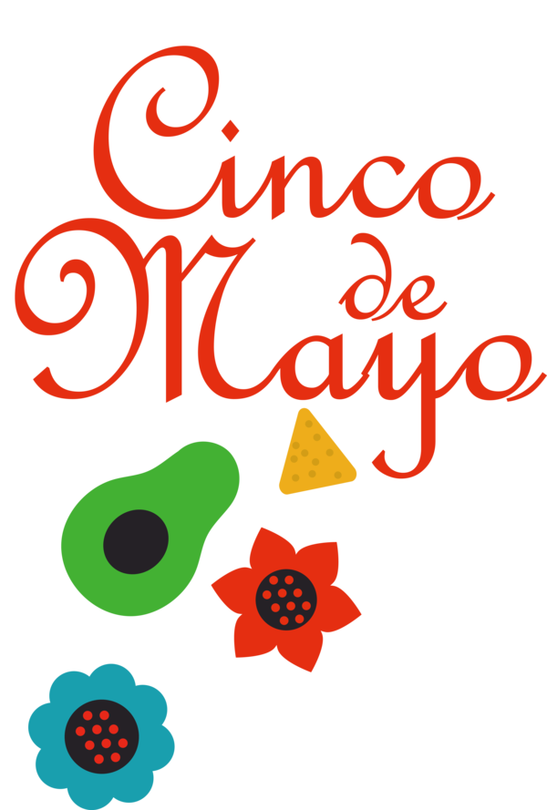 Transparent Cinco de mayo Logo Floral design Line for Fifth of May for Cinco De Mayo