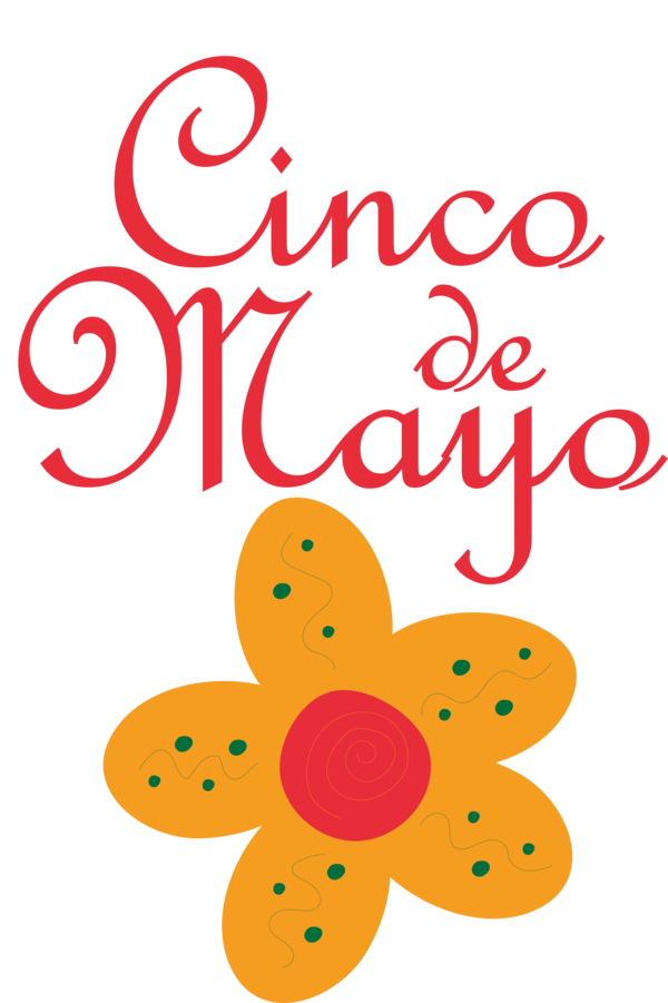 Transparent Cinco de mayo Line Flower Meter for Fifth of May for Cinco De Mayo
