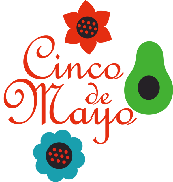 Transparent Cinco de mayo Logo Design Flower for Fifth of May for Cinco De Mayo