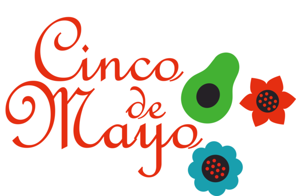 Transparent Cinco de mayo Floral design Logo Meter for Fifth of May for Cinco De Mayo