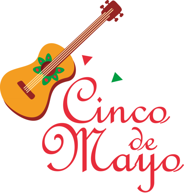 Transparent Cinco de mayo Guitar Accessory String Instrument Logo for Fifth of May for Cinco De Mayo
