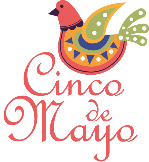 Transparent Cinco de mayo Logo Design Birds for Fifth of May for Cinco De Mayo