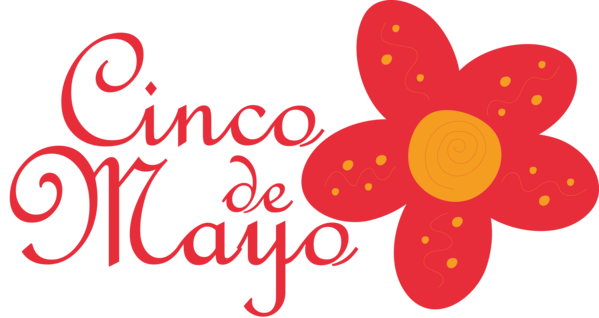 Transparent Cinco de mayo Design Logo Flower for Fifth of May for Cinco De Mayo