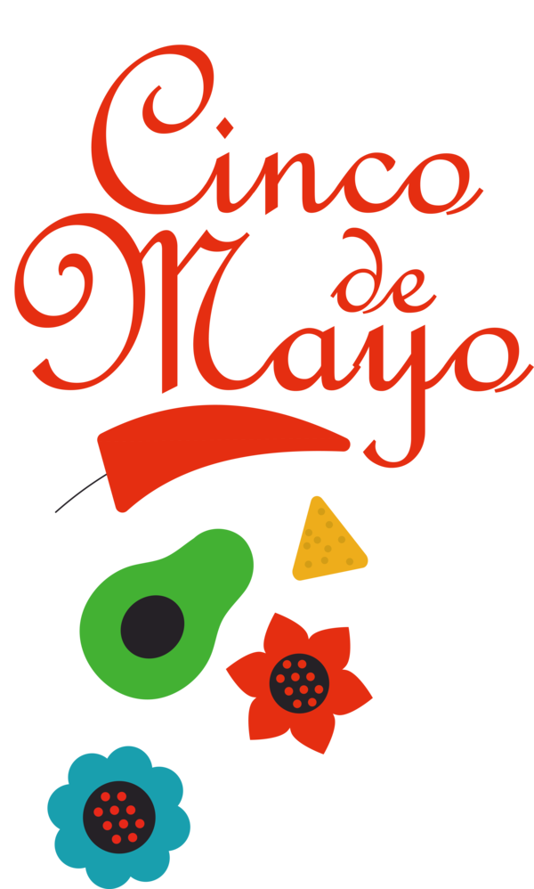 Transparent Cinco de mayo Logo Stencil Flower for Fifth of May for Cinco De Mayo