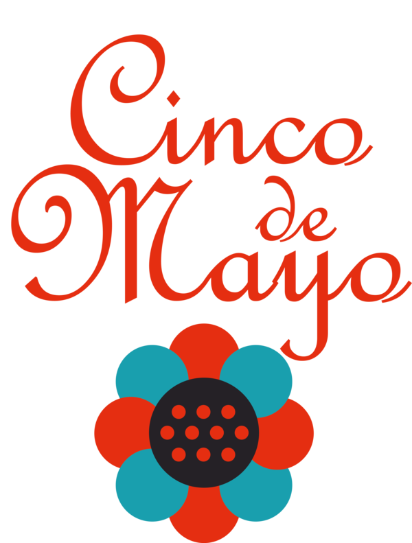 Transparent Cinco de mayo Logo Flower Petal for Fifth of May for Cinco De Mayo