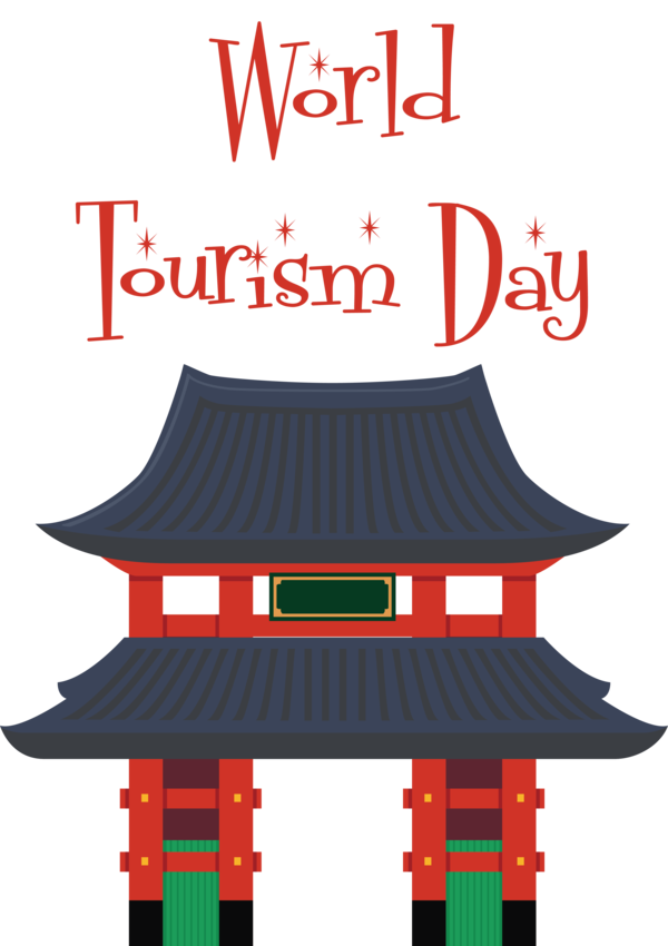 Transparent World Tourism Day Design Façade Line for Tourism Day for World Tourism Day