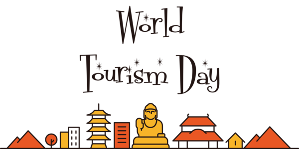 Transparent World Tourism Day Logo Cartoon Meter for Tourism Day for World Tourism Day