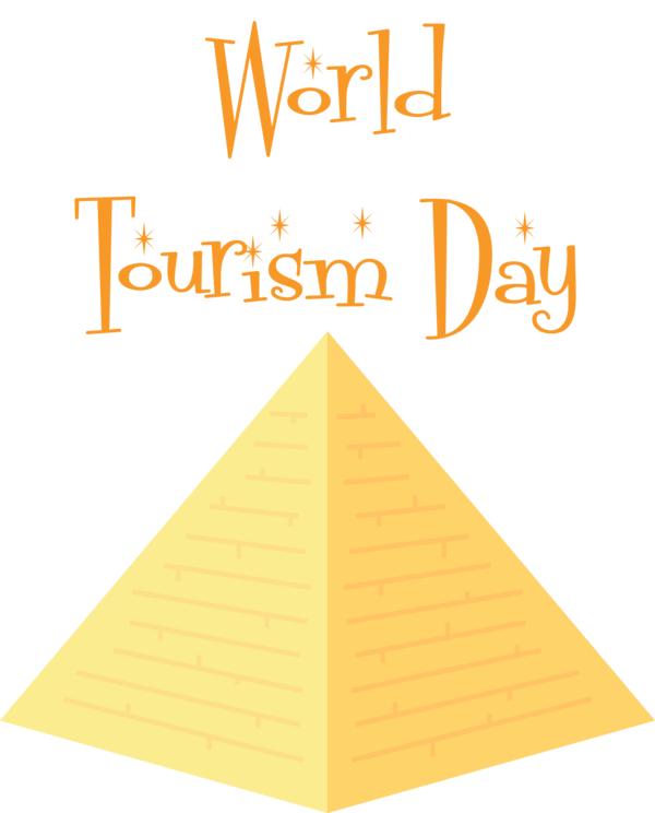 Transparent World Tourism Day Triangle Yellow Meter for Tourism Day for World Tourism Day