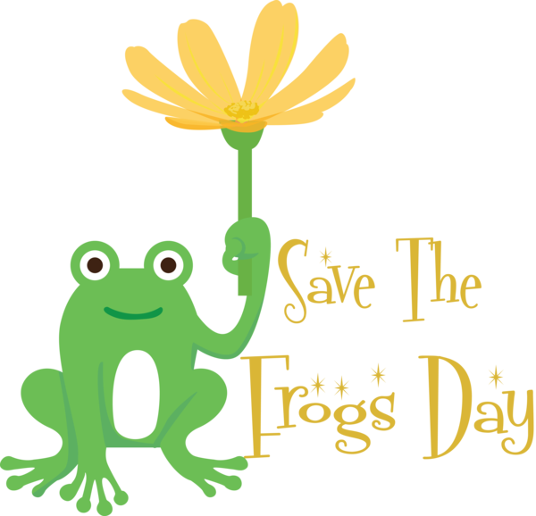 Transparent World Frog Day Frogs Flower Tree frog for Save The Frogs Day for World Frog Day