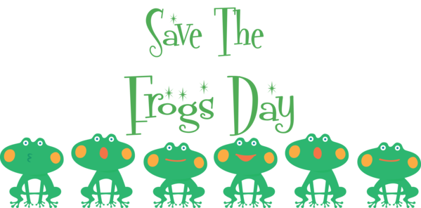 Transparent World Frog Day Frogs Logo Meter for Save The Frogs Day for World Frog Day