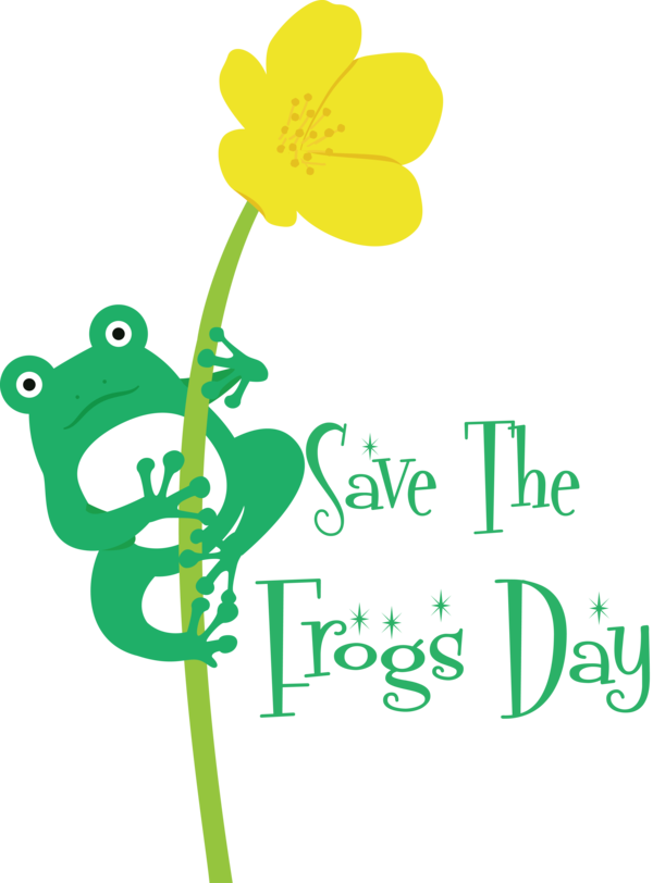 Transparent World Frog Day Cut flowers Leaf Flower for Save The Frogs Day for World Frog Day