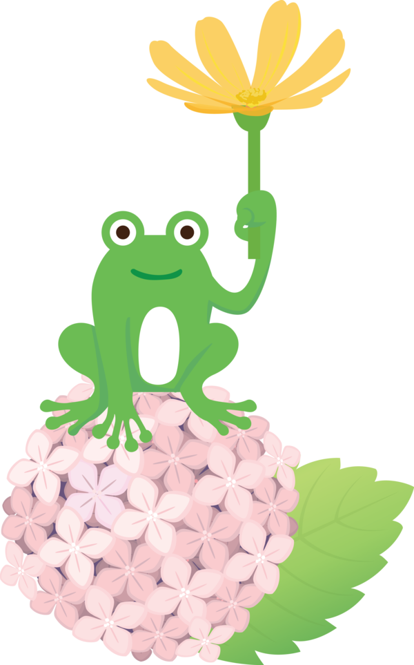 Transparent World Frog Day Flower Frogs Tree frog for Cartoon Frog for World Frog Day
