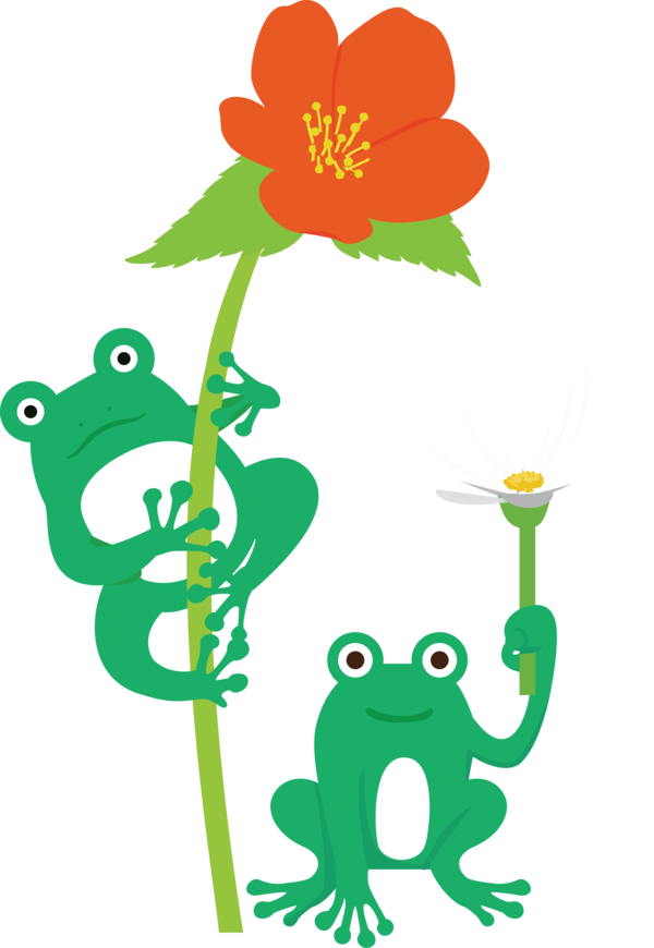 Transparent World Frog Day Frogs Tree frog Plant stem for Cartoon Frog for World Frog Day