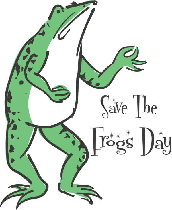 Transparent World Frog Day Toad Frogs Cartoon for Save The Frogs Day for World Frog Day