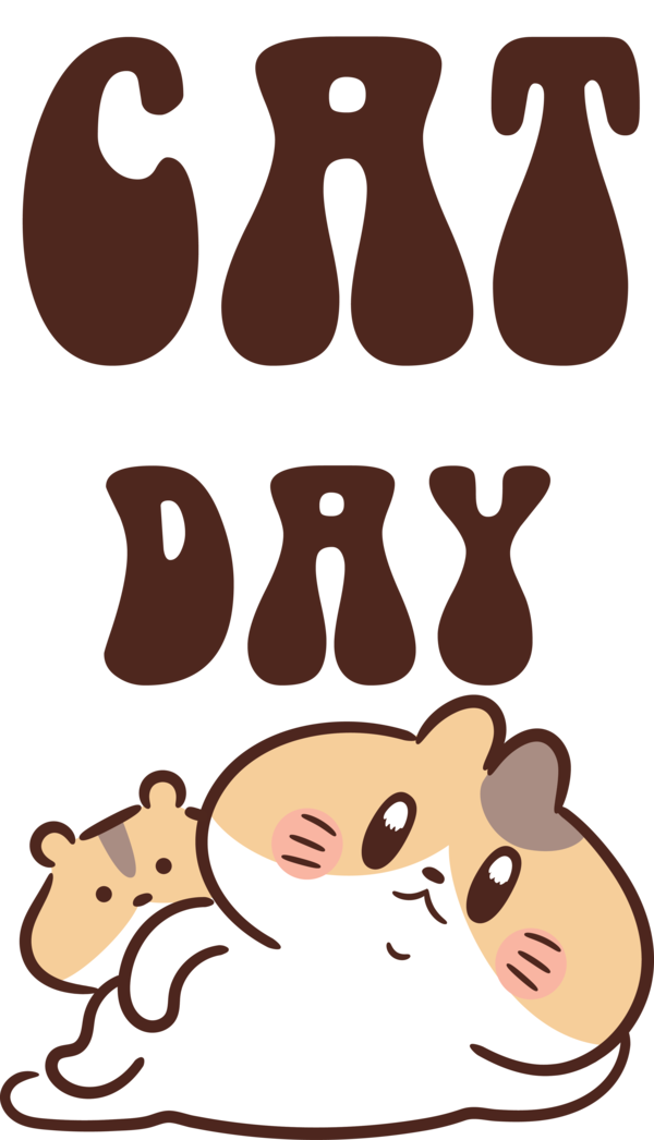 Transparent International Cat Day Snout Cartoon Dog for Cat Day for International Cat Day