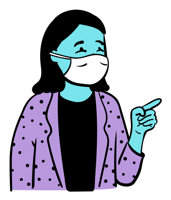 Transparent World Health Day Design Cartoon for Wearing Medical Masks for World Health Day