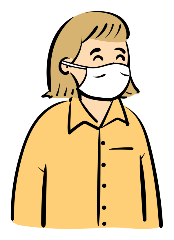 Transparent World Health Day Line art Design Drawing for Wearing Medical Masks for World Health Day