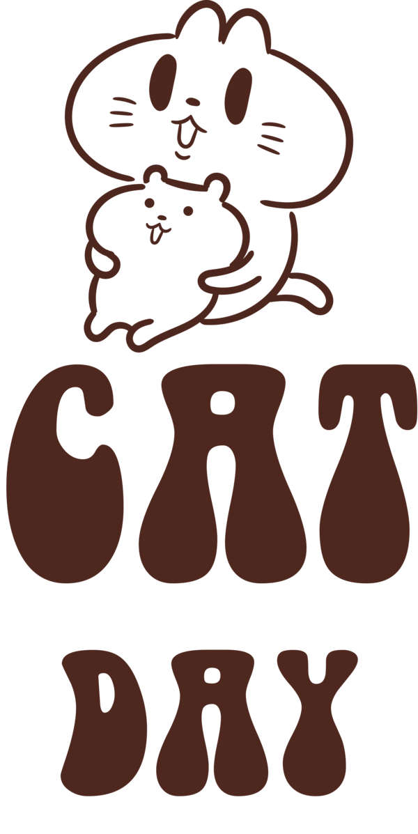 Transparent International Cat Day Design Cartoon Meter for Cat Day for International Cat Day
