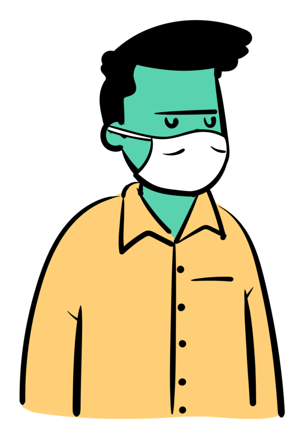 Transparent World Health Day Cartoon Character Clothing for Wearing Medical Masks for World Health Day