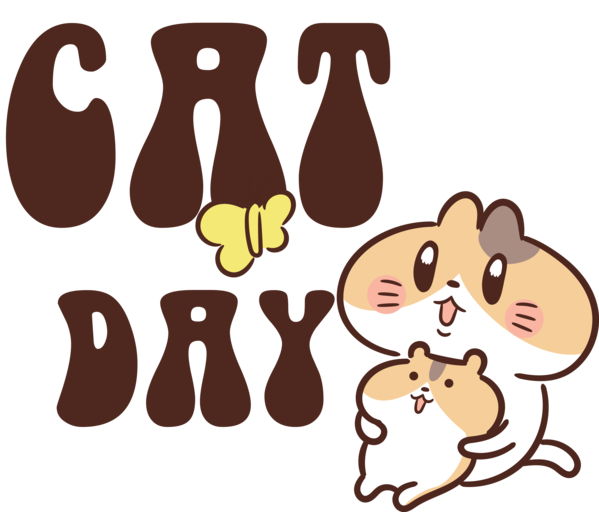 Transparent International Cat Day Cat-like Paw Dog for Cat Day for International Cat Day