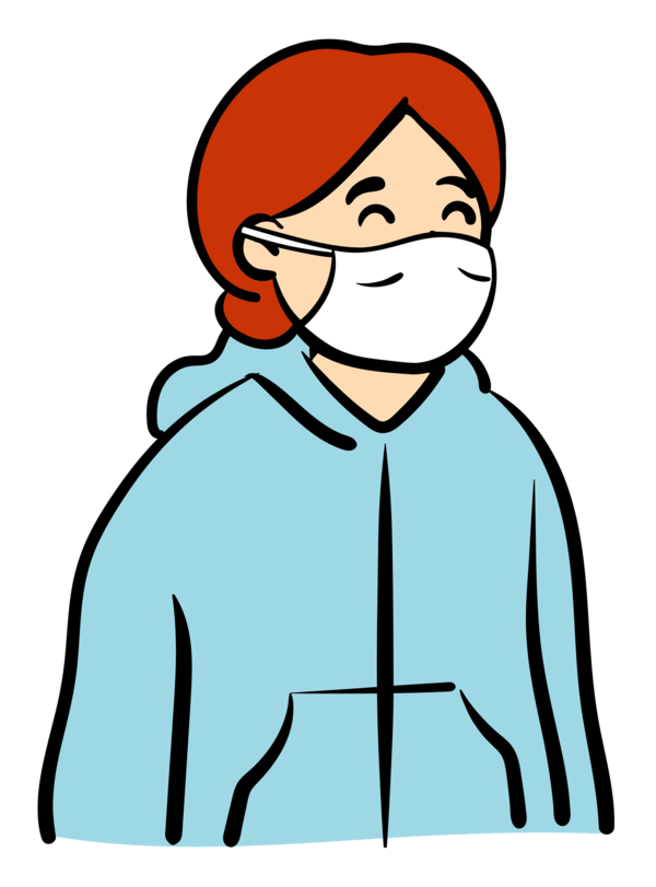 Transparent World Health Day Human Cartoon for Wearing Medical Masks for World Health Day