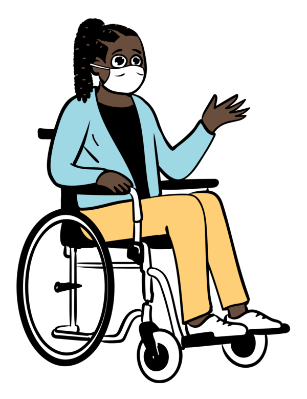 Transparent World Health Day Sitting Wheelchair Icon for Wearing Medical Masks for World Health Day