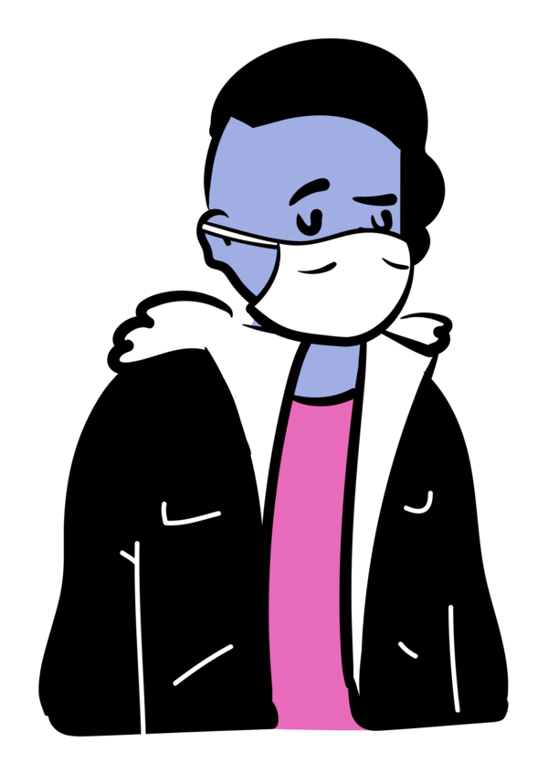 Transparent World Health Day Character  Cartoon for Wearing Medical Masks for World Health Day