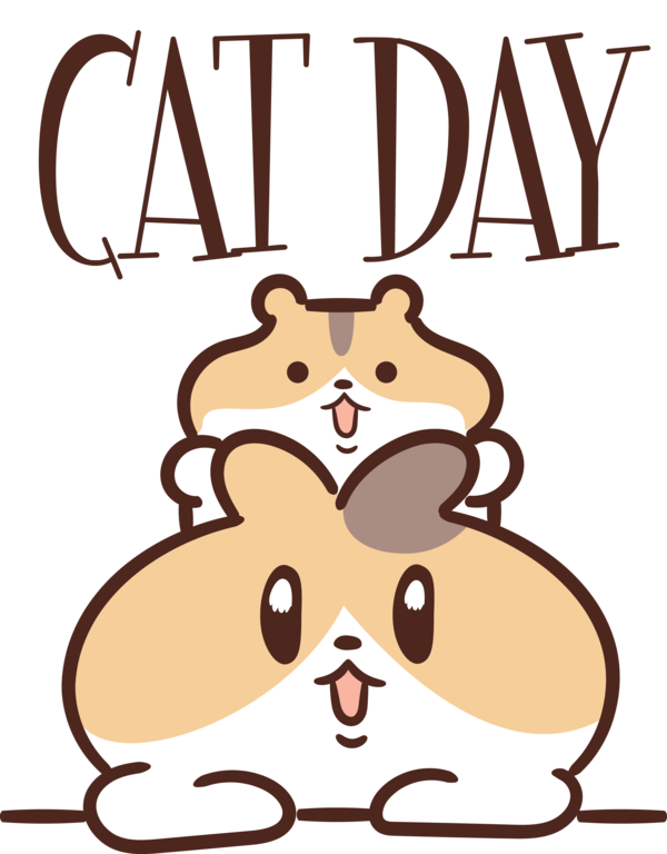 Transparent International Cat Day Dog Snout Cartoon for Cat Day for International Cat Day