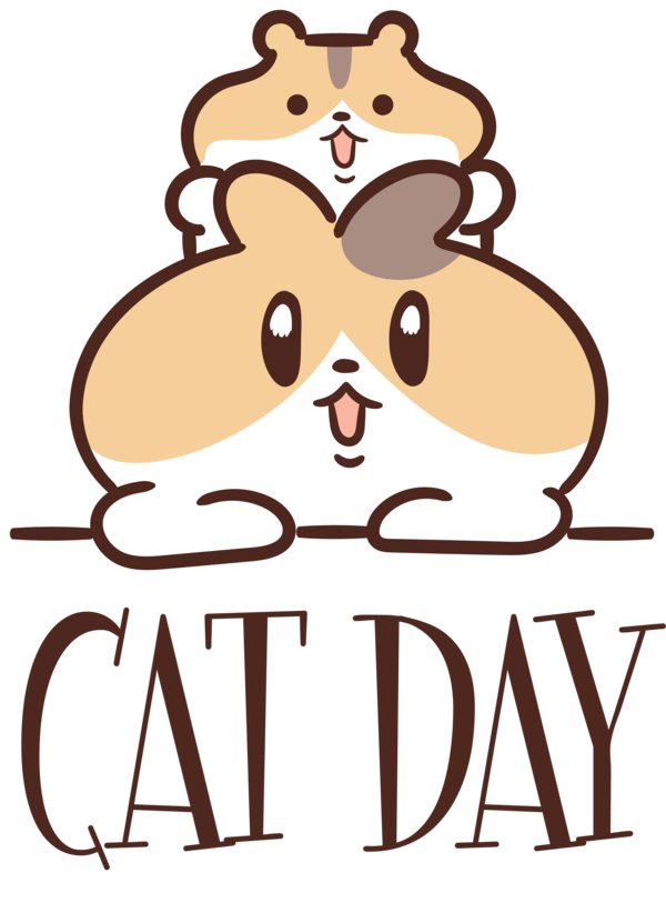 Transparent International Cat Day Snout Logo Cartoon for Cat Day for International Cat Day
