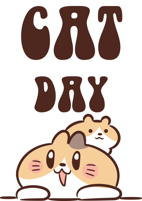 Transparent International Cat Day Snout Cartoon Meter for Cat Day for International Cat Day