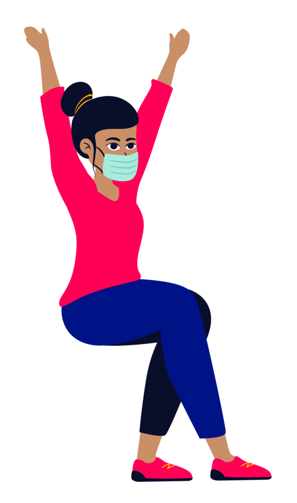 Transparent world health day Shoe Activewear Character for Wearing Medical Masks for World Health Day