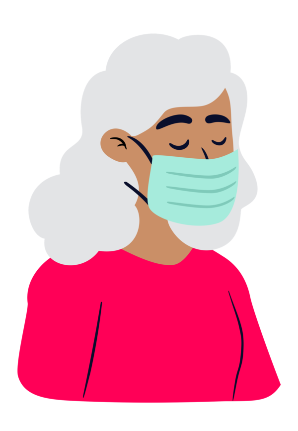 Transparent world health day Face Forehead Cartoon for Wearing Medical Masks for World Health Day