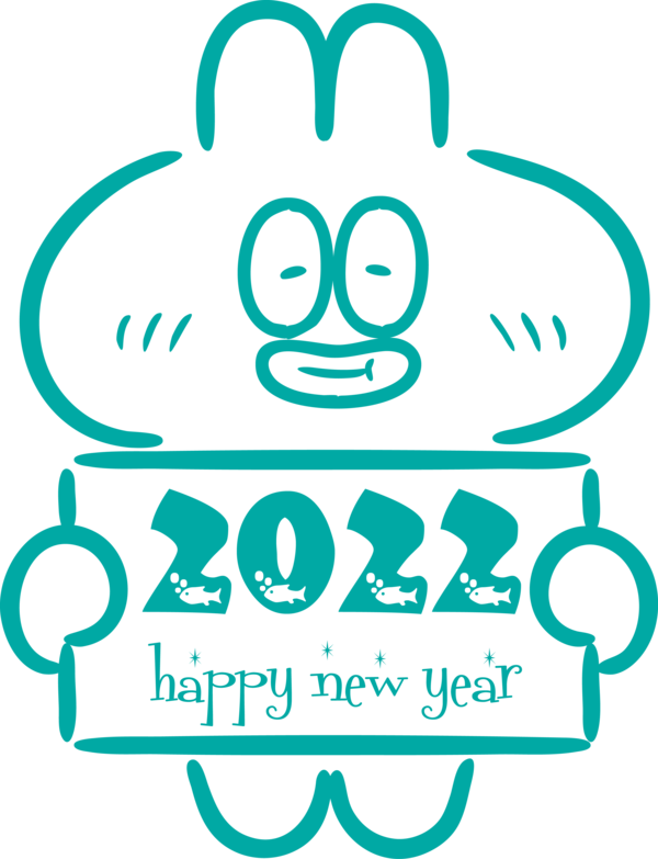 Transparent New Year Line art Logo Meter for Happy New Year 2022 for New Year