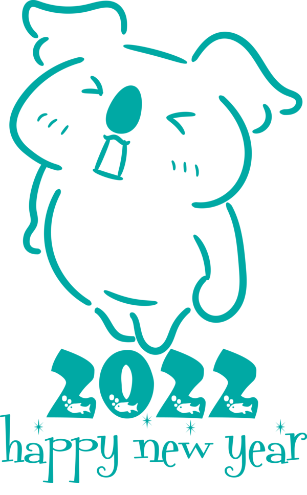 Transparent New Year Line art Meter Happiness for Happy New Year 2022 for New Year